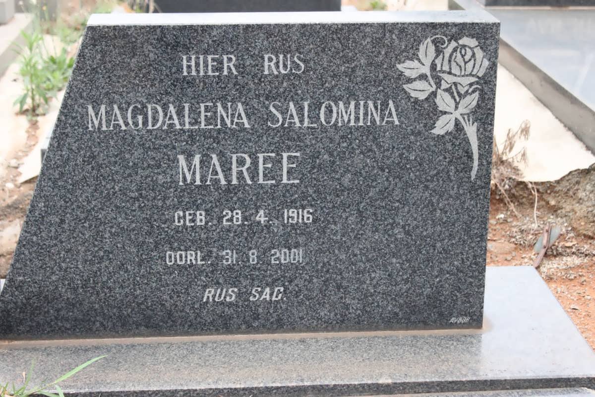 MAREE Magdalena Salomina 1916-2001
