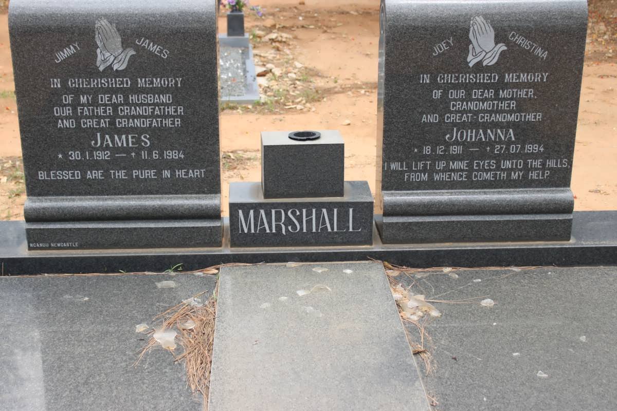 MARSHALL James 1912-1984 &amp; Johanna 1911-1994