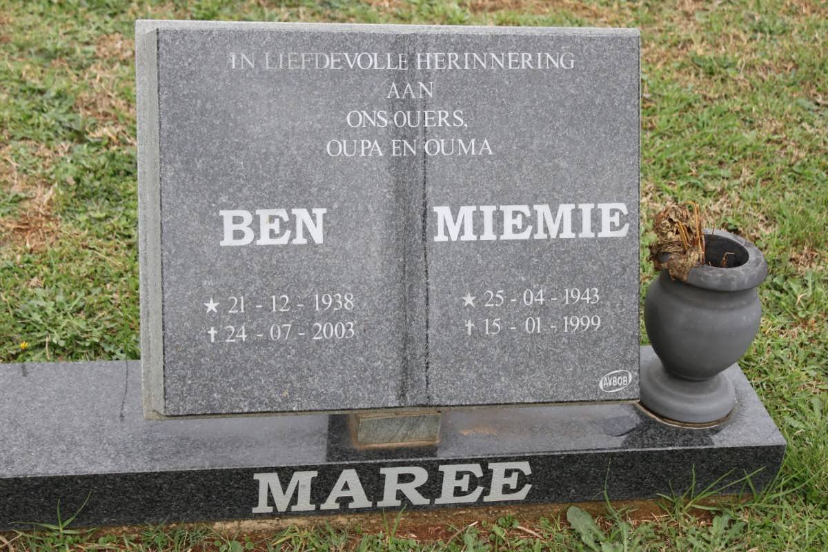 MAREE Ben 1938-2003 &amp; Miemie 1943-1999