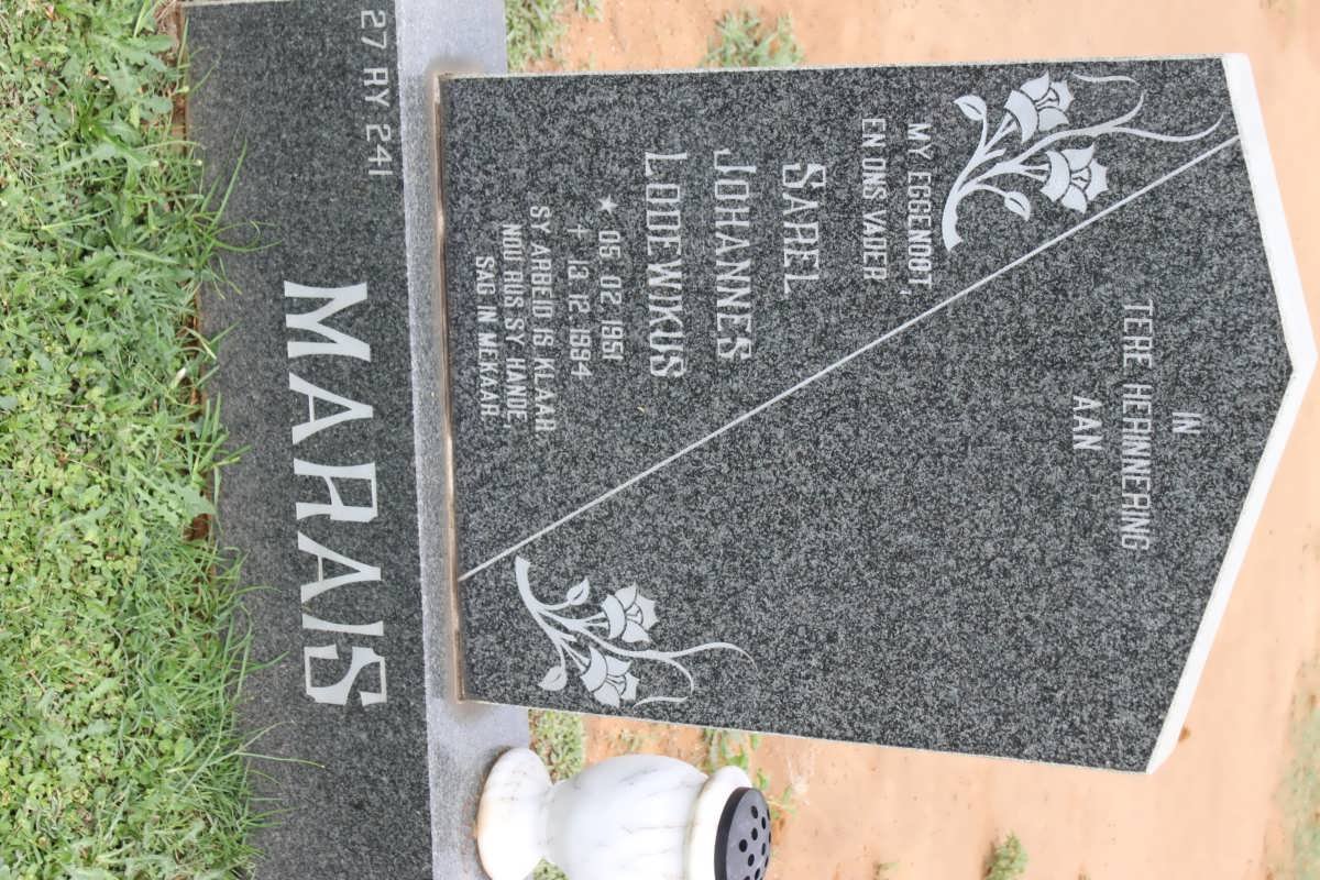 MARAIS Sarel Johannes Lodewikus 1951-1994