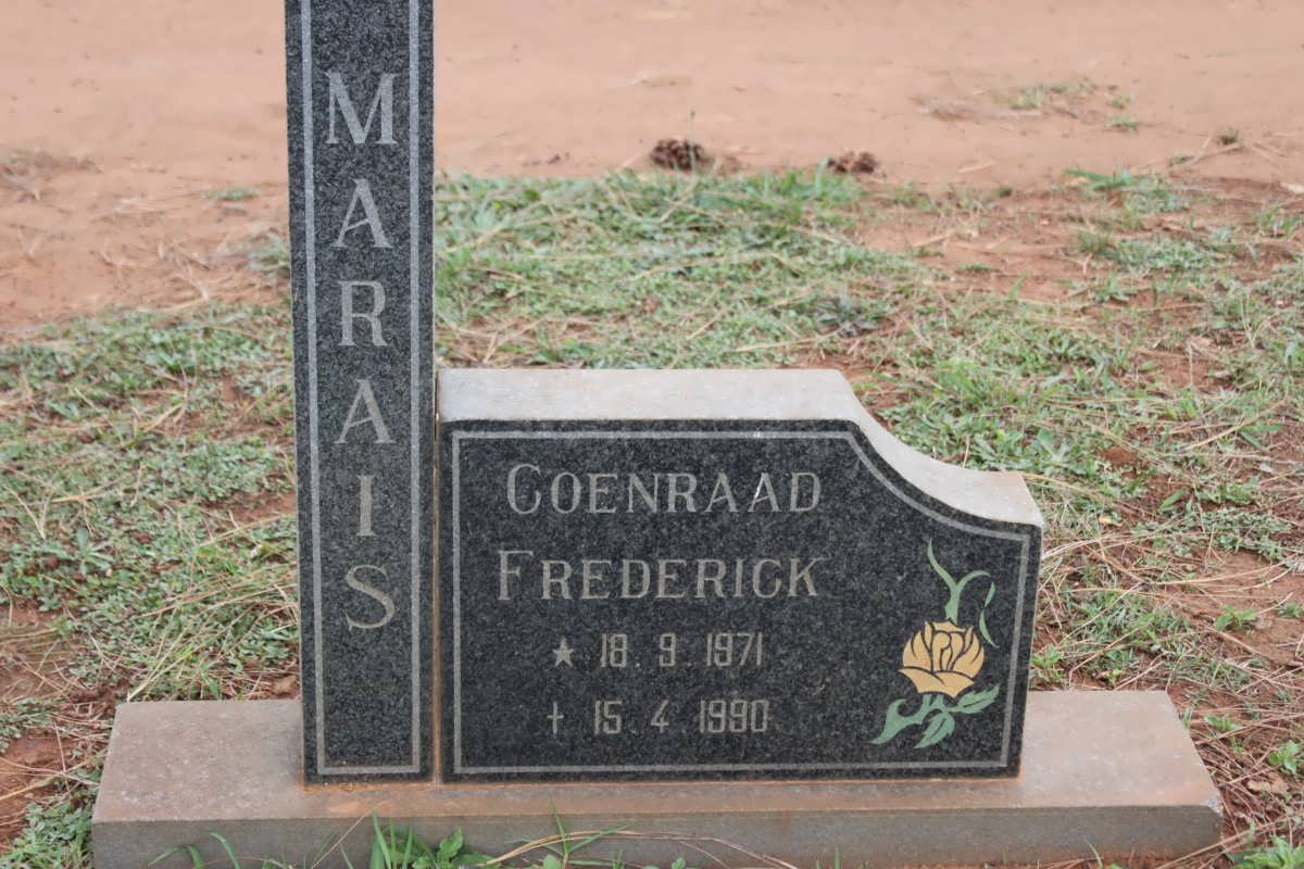 MARAIS Coenraad Frederick 1971-1990