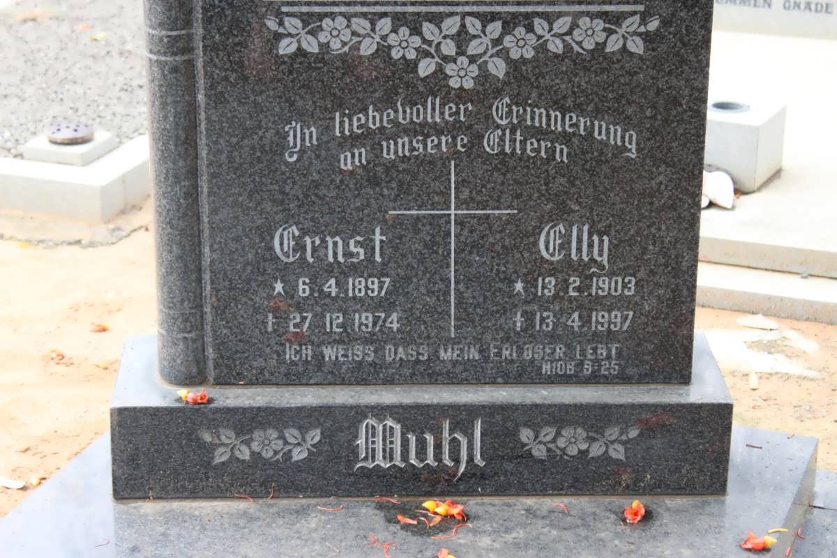 MUHL Ernst 1897-1974 &amp; Elly 1903-1997