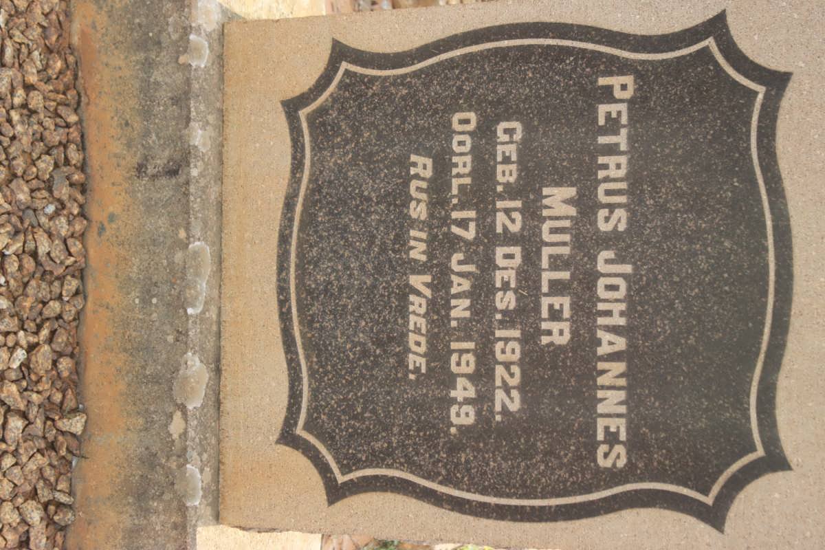 MULLER Petrus Johannes 1922-1949