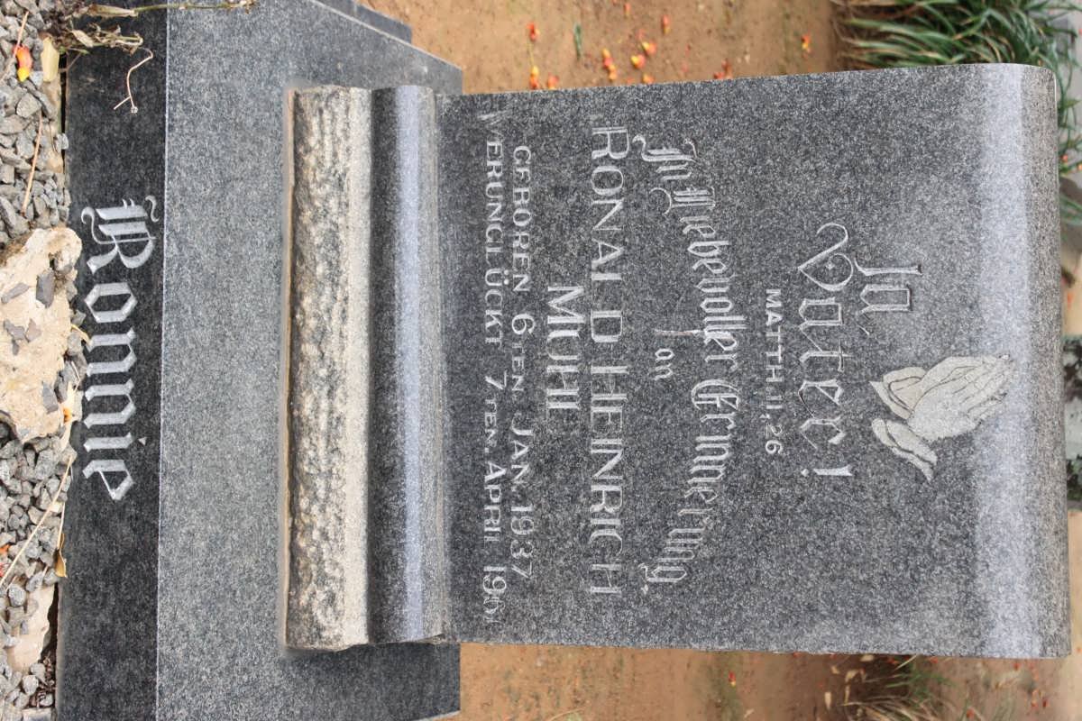 MUHL Ronald Heinrich 1937-1961