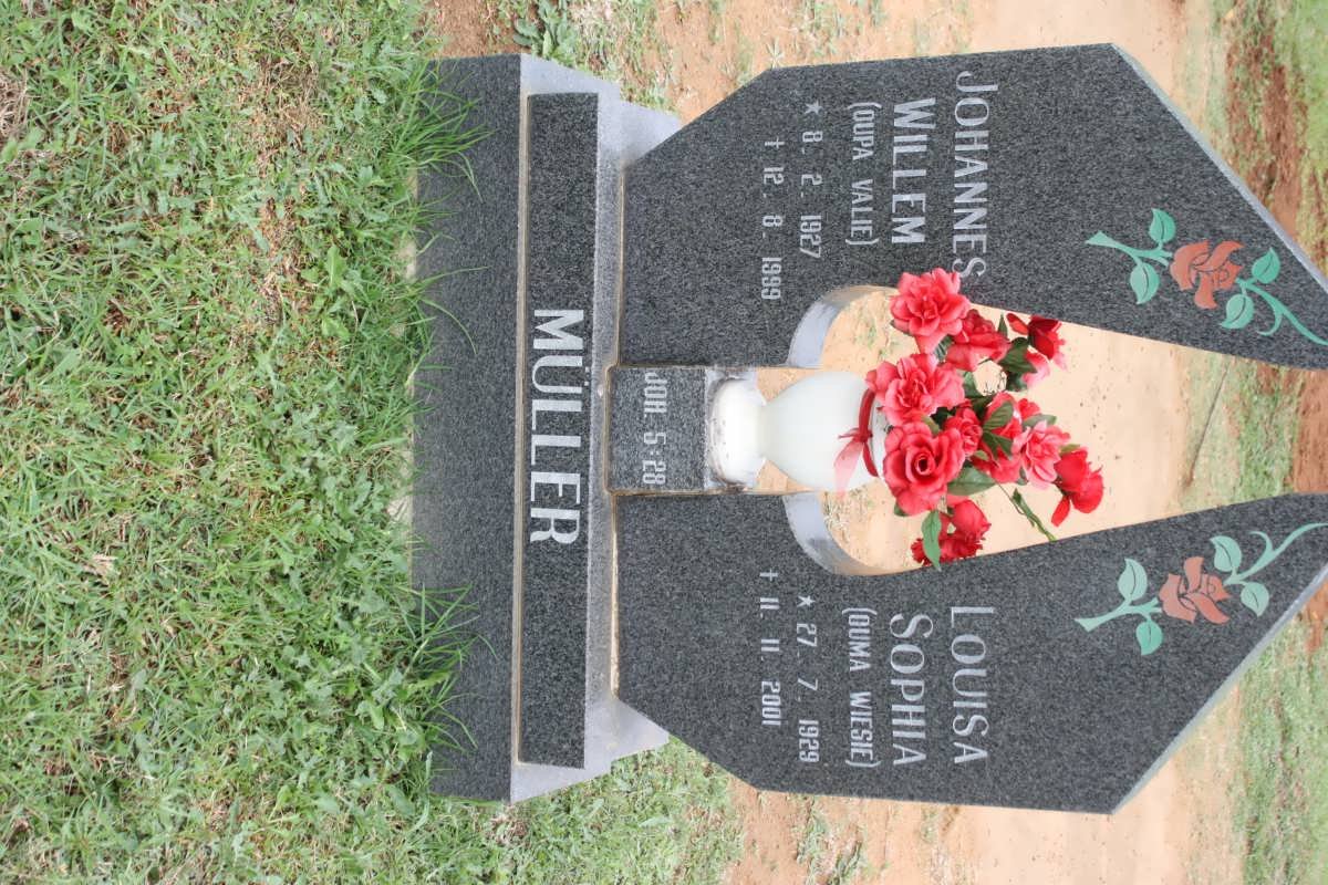 MULLER Johannes Willem 1927-1999 &amp; Louisa Sophia 1929-2001