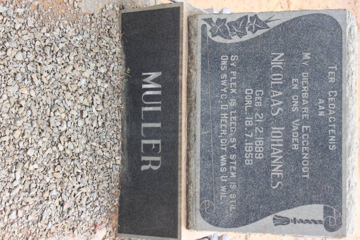MULLER Nicolaas Johannes 1889-1958
