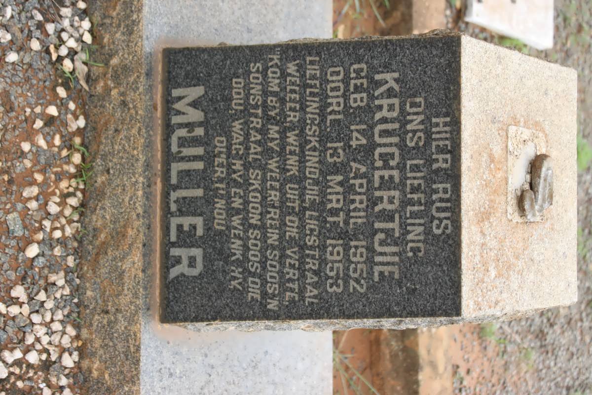 MULLER Krugertjie 1952-1953