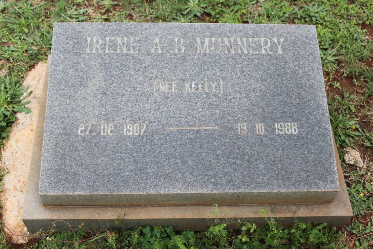 MUNNERY Irene A.B. nee KELLY 1907-1988