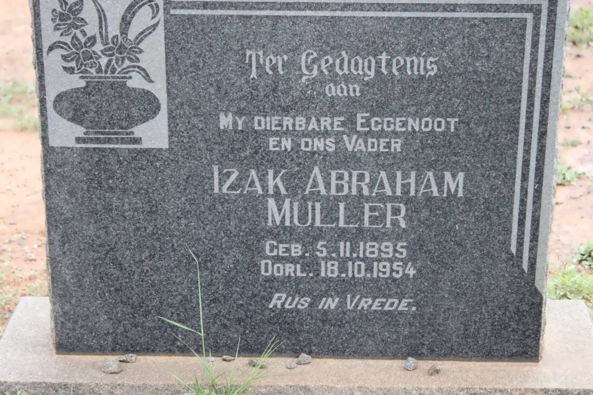 MULLER Izak Abraham 1895-1954