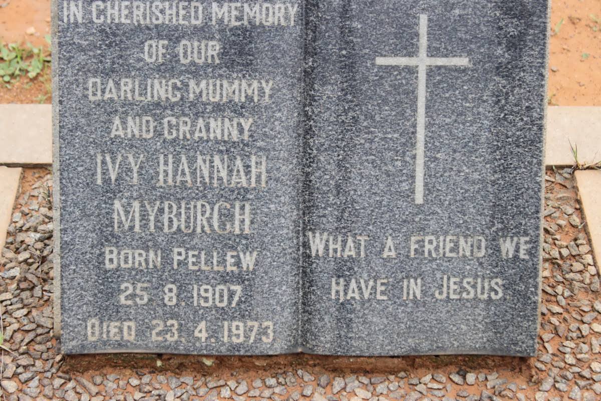MYBURGH Ivy Hannah nee PELLEW 1907-1973