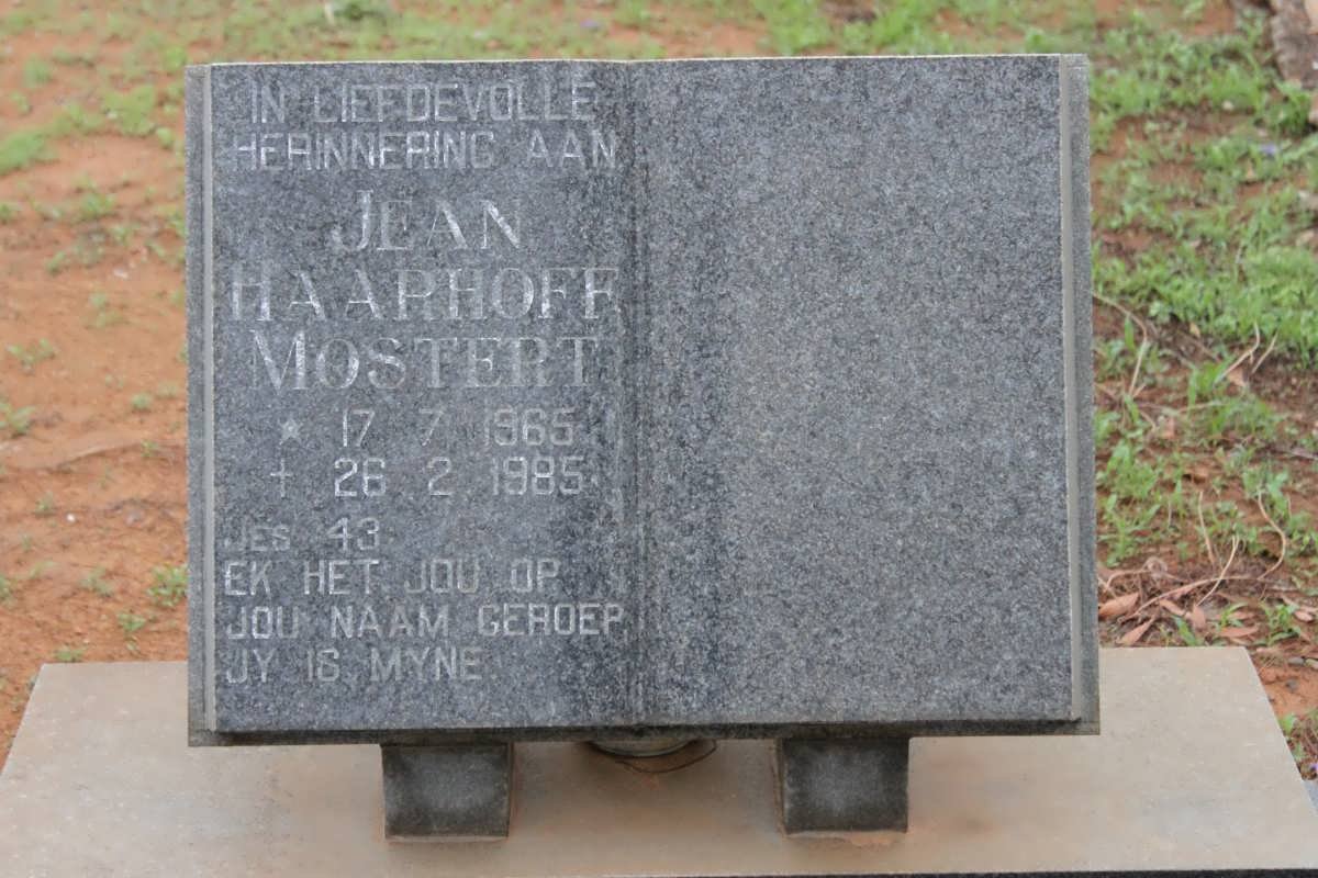 MOSTERT Jean Haarhoff 1965-1985