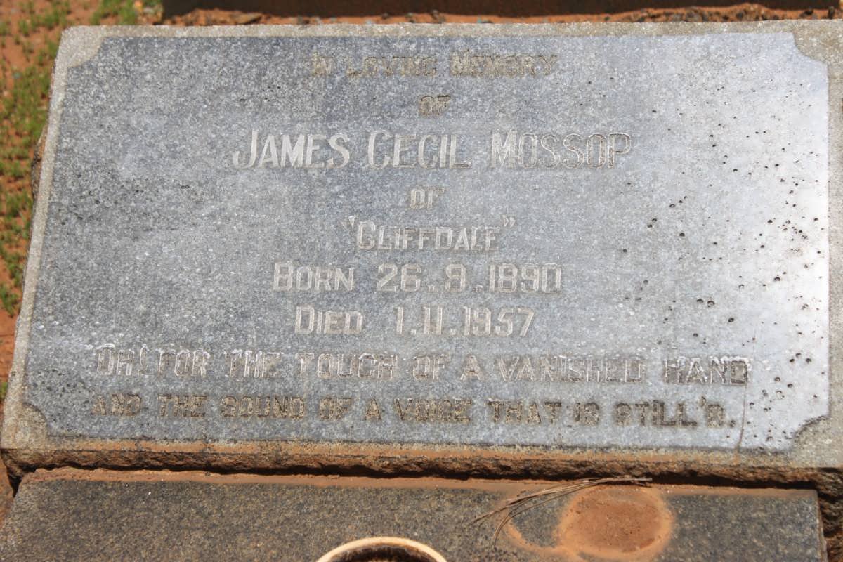 MOSSOP James Cecil 1890-1957
