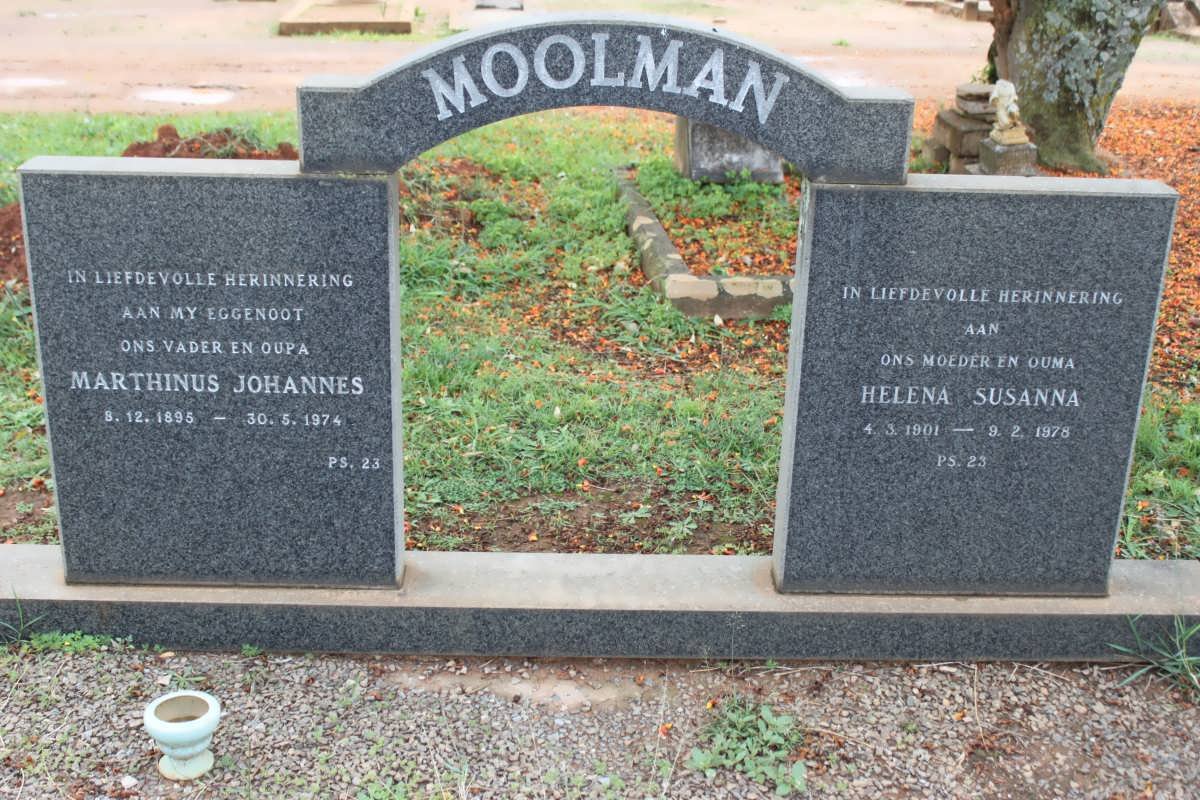 MOOLMAN Marthinus Johannes 1895-1974 &amp; Helena Susanna 1901-1978