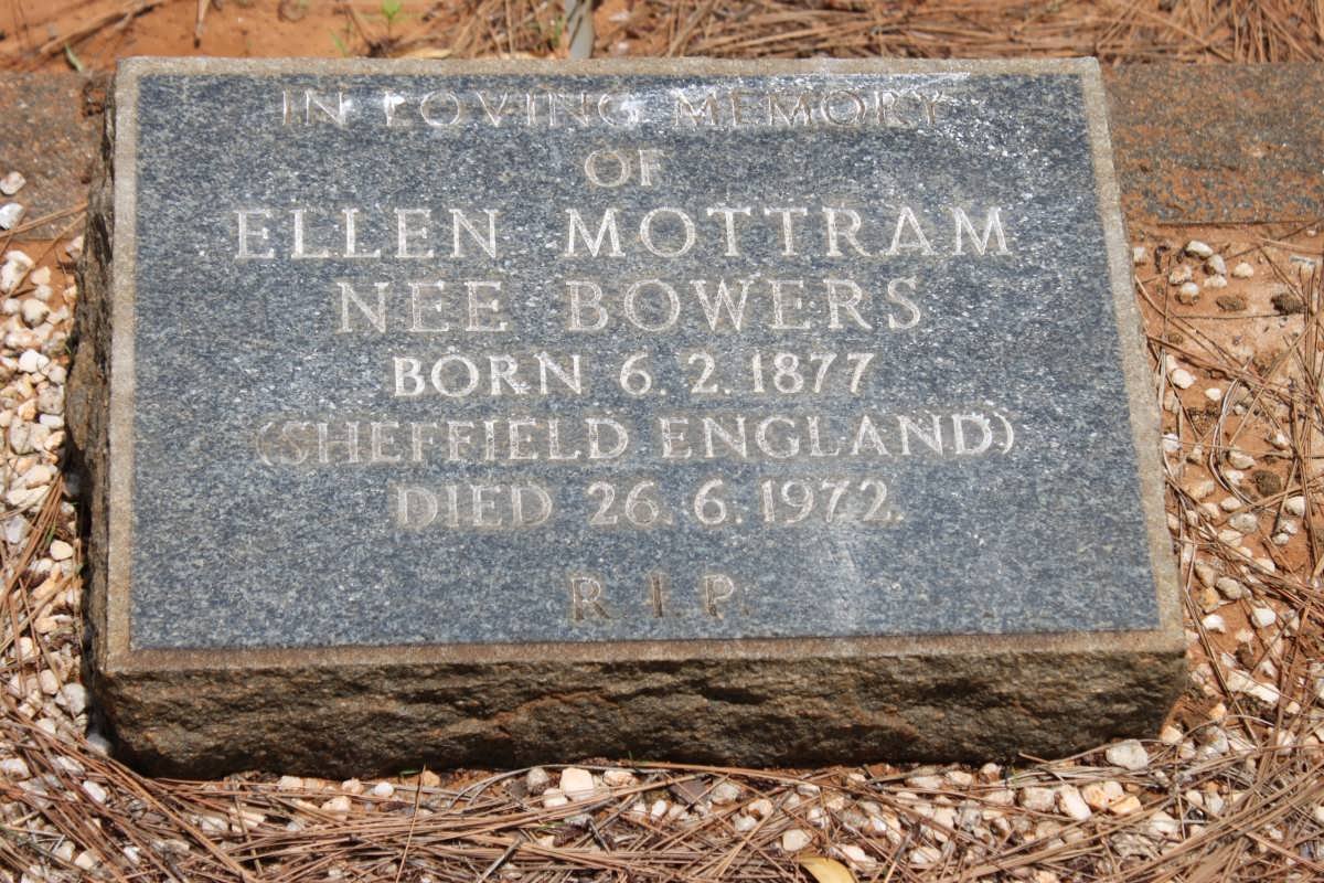 MOTTRAM Ellen nee BOWERS 1877-1972