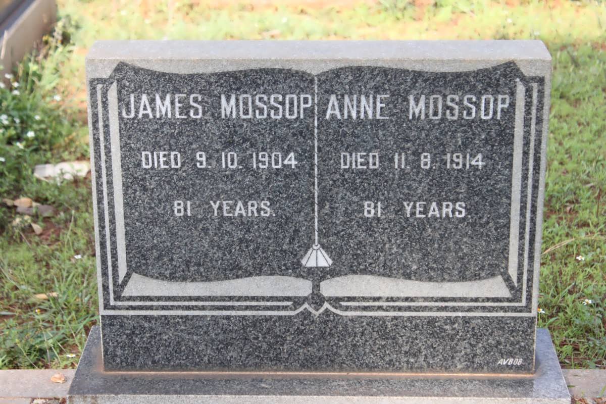 MOSSOP James -1904 &amp; Anne -1914