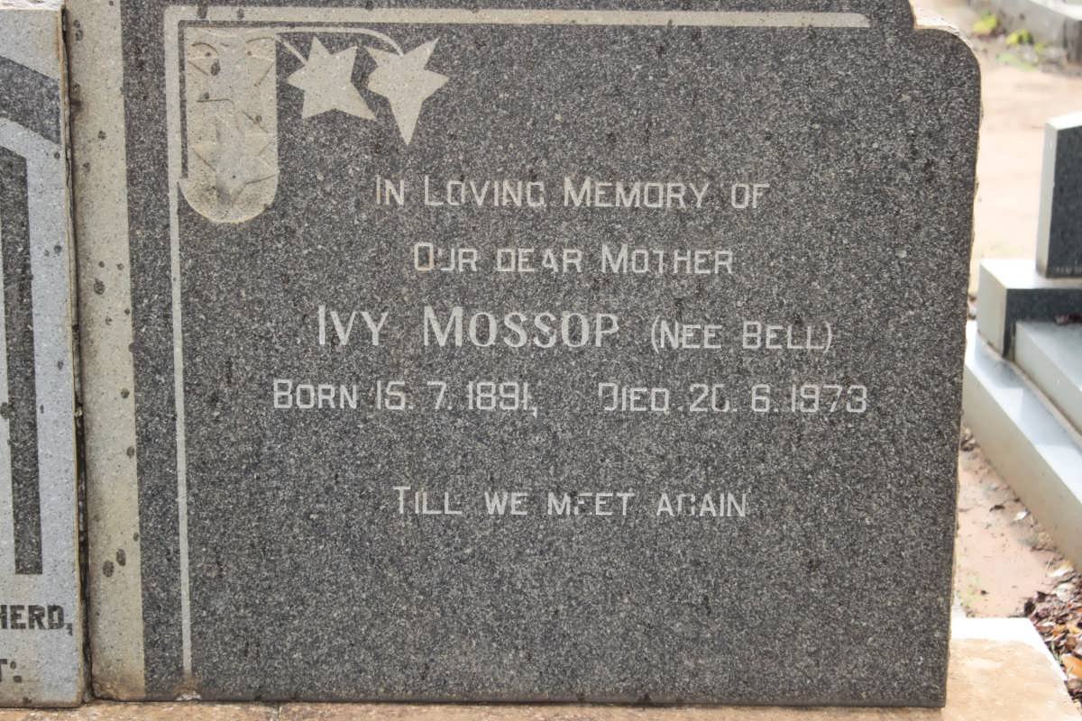 MOSSOP Ivy nee BELL 1891-1973