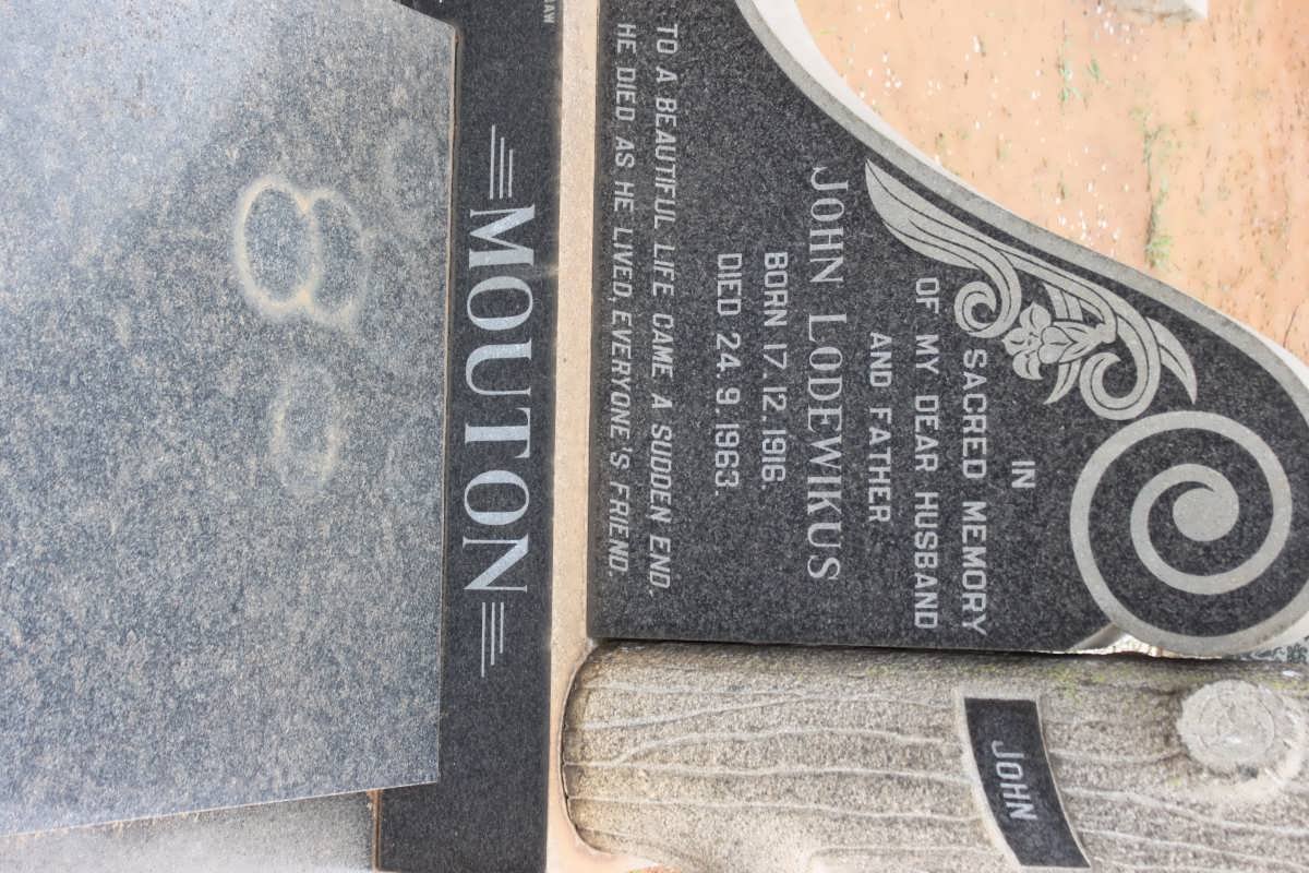 MOUTON John Lodewikus 1916-1963
