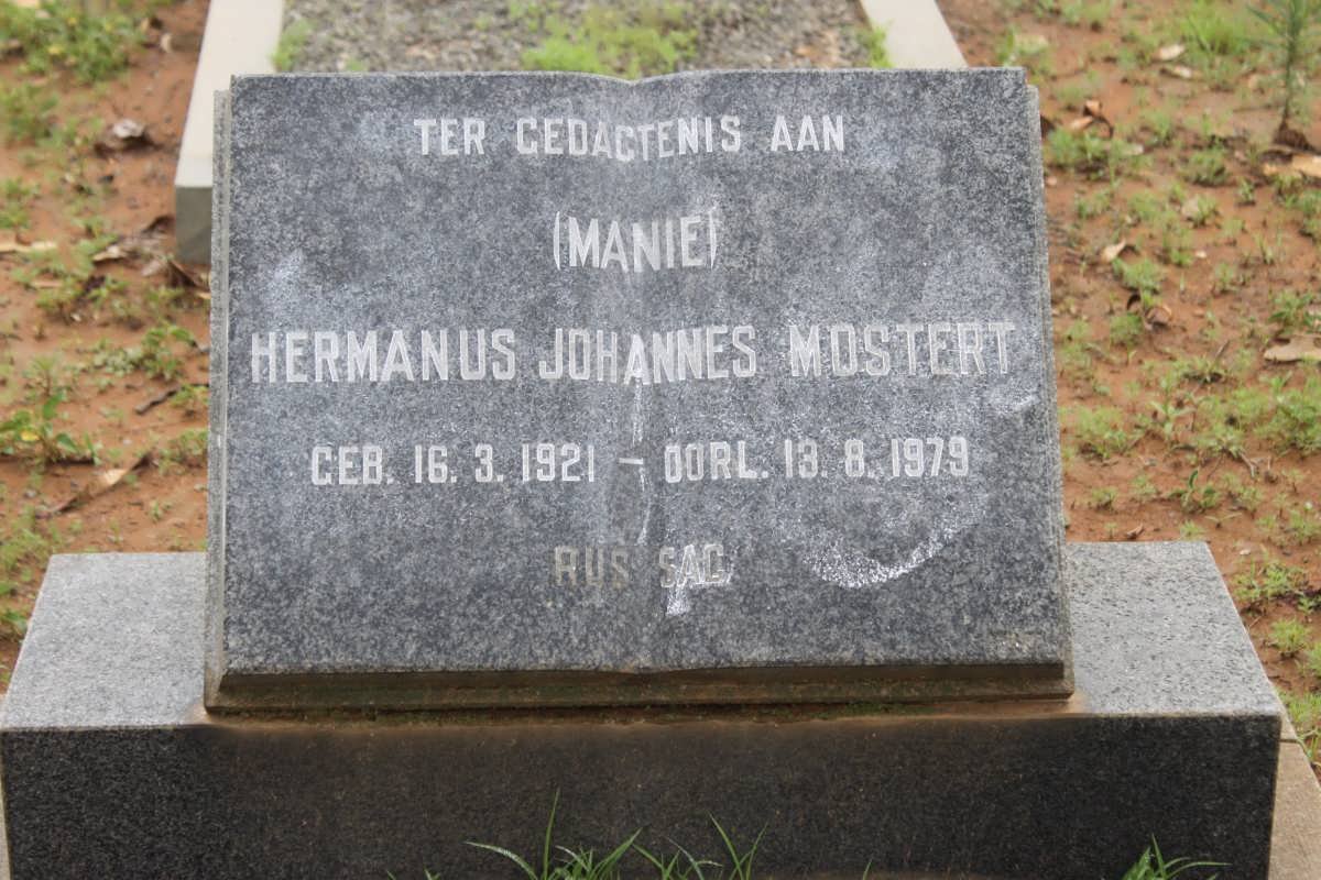 MOSTERT Hermanus Johannes 1921-1979