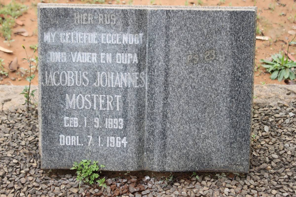 MOSTERT Jacobus Johannes 1893-1964