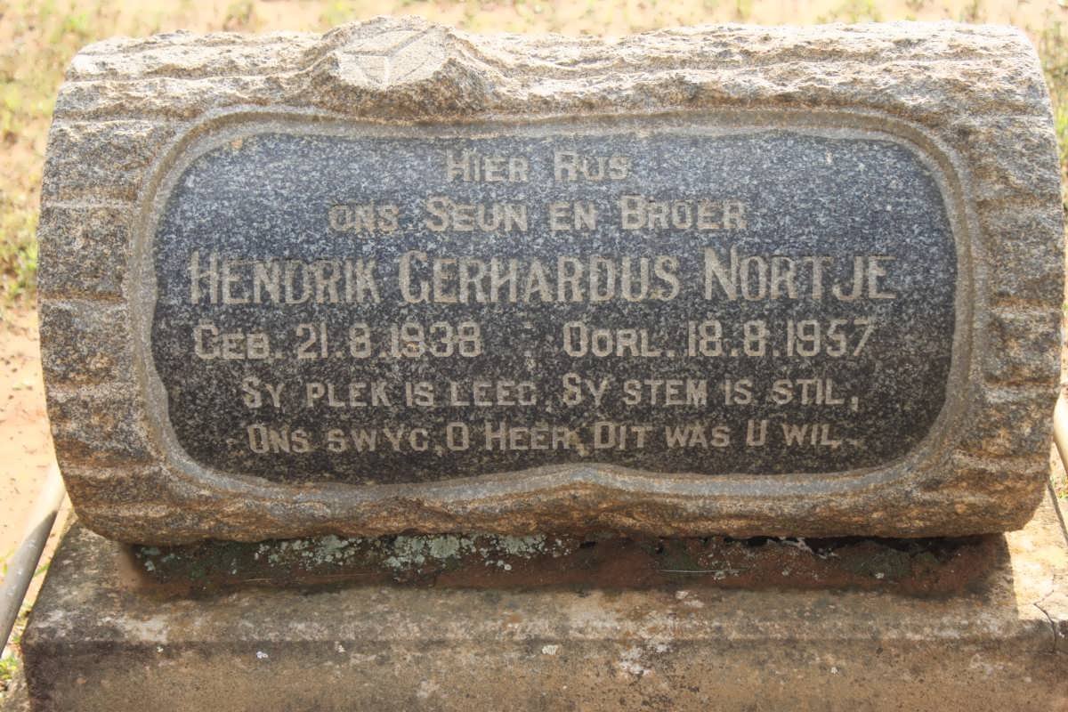 NORTJE Hendrik Gerhardus 1938-1957