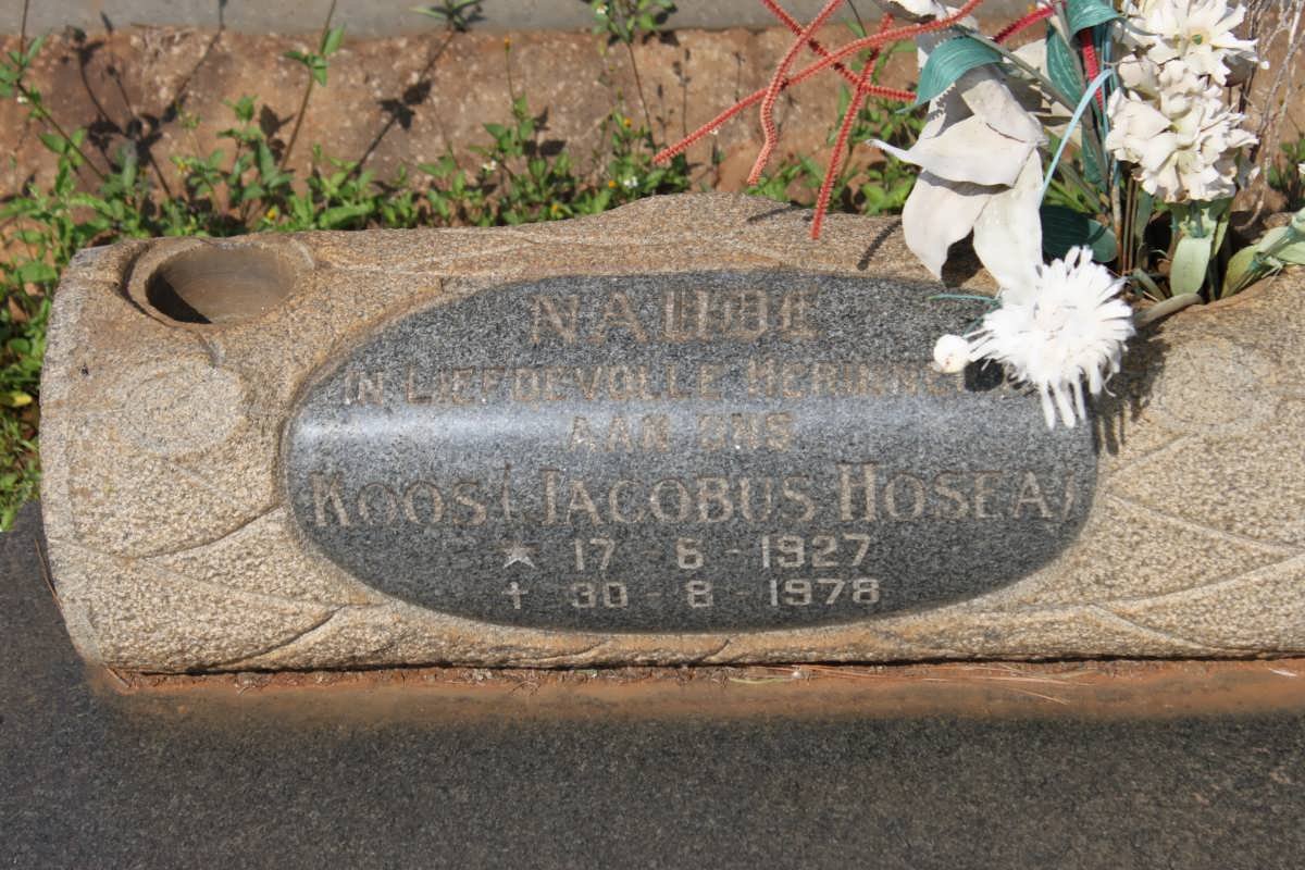 NAUDE Koos Jacobus Hosea 1927-1978
