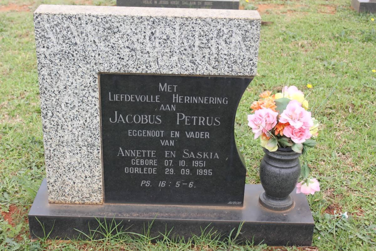 NIEKERK Jacobus Petrus, van 1951-1995