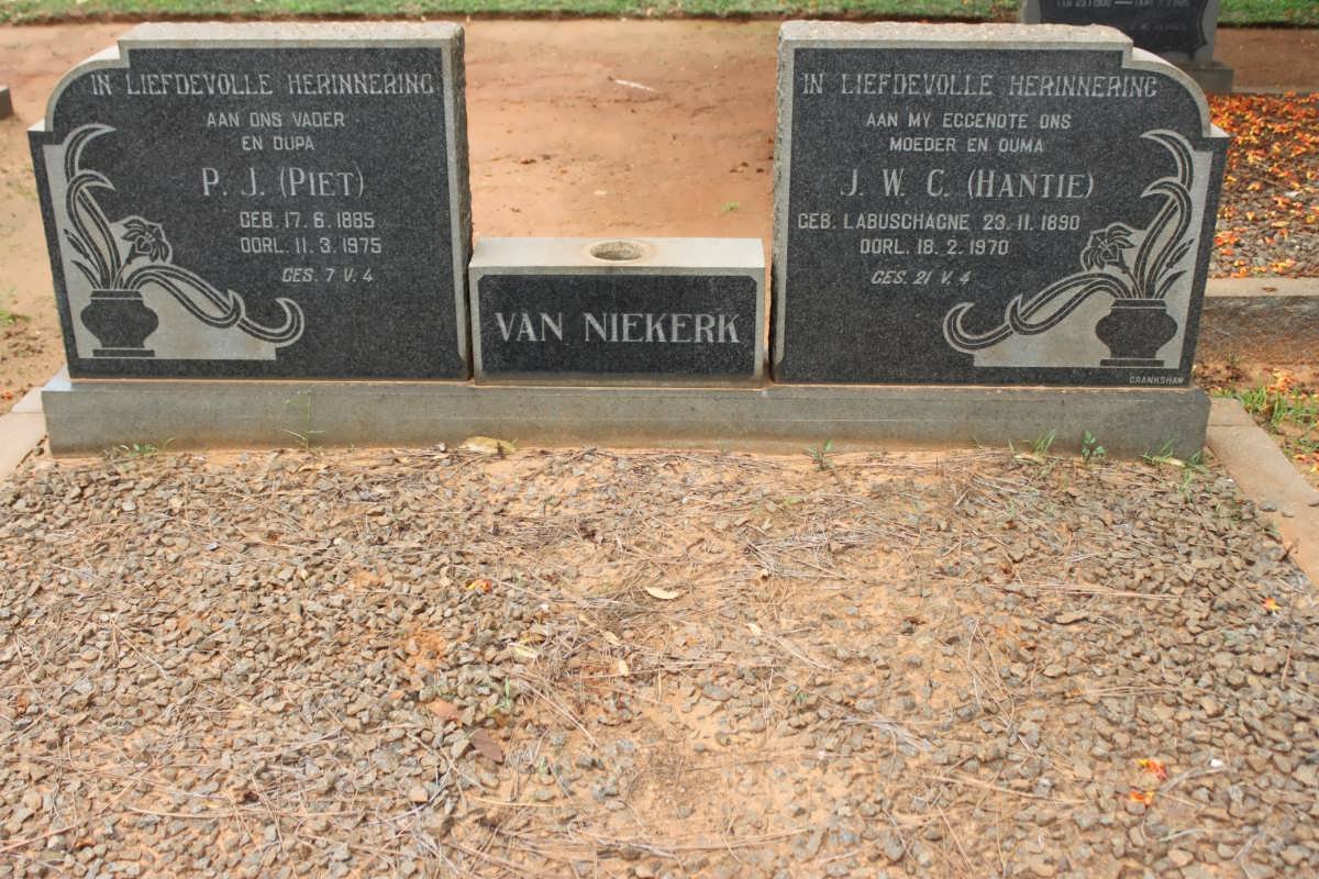 NIEKERK P.J., van 1885-1975 &amp; J.W.C. LABUSCHAGNE 1890-1970