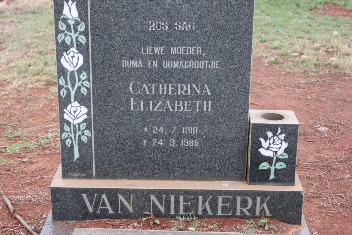 NIEKERK Catherina Elizabeth, van 1910-1985