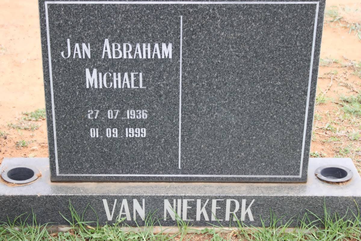 NIEKERK Jan Abraham Michael, van 1936-1999