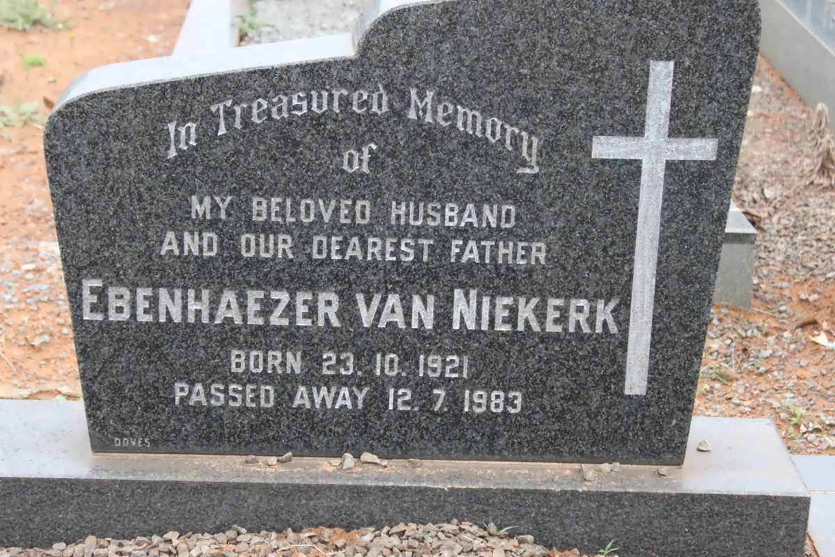 NIEKERK Ebenhaezer, van 1921-1983
