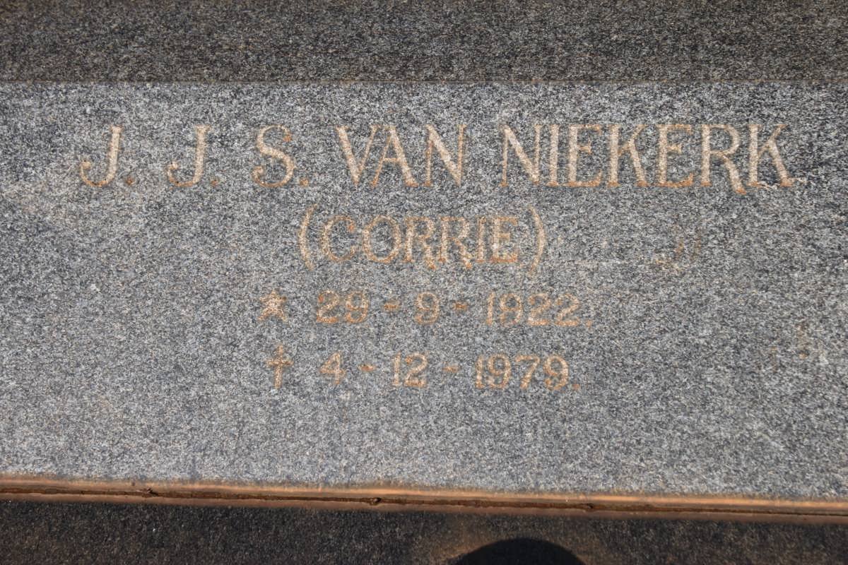 NIEKERK J.J.S., van 1922-1979