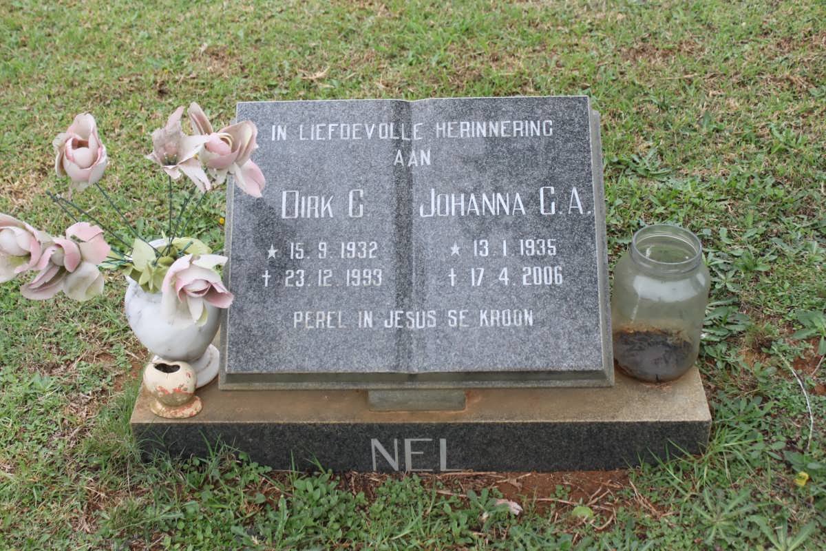 NEL Dirk C, 1932-1993 &amp; Johanna C.A. 1935-2006