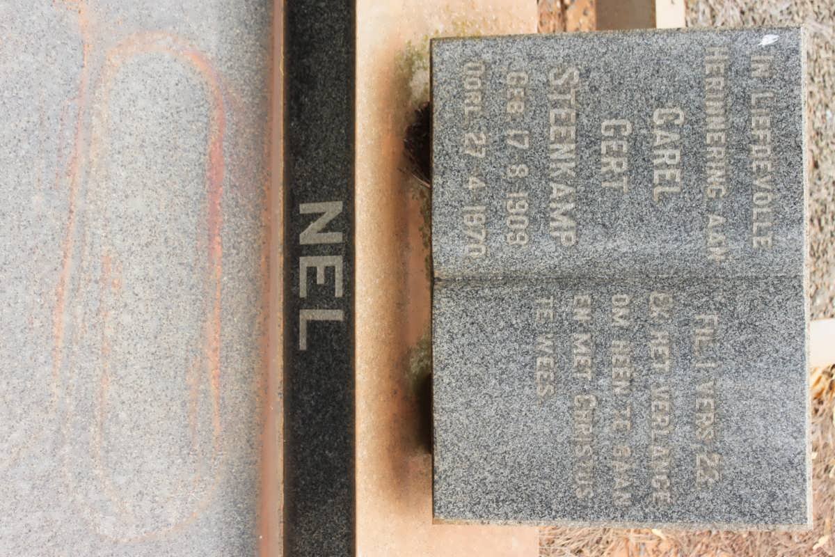 NEL Carel Gert Steenkamp 1909-1970