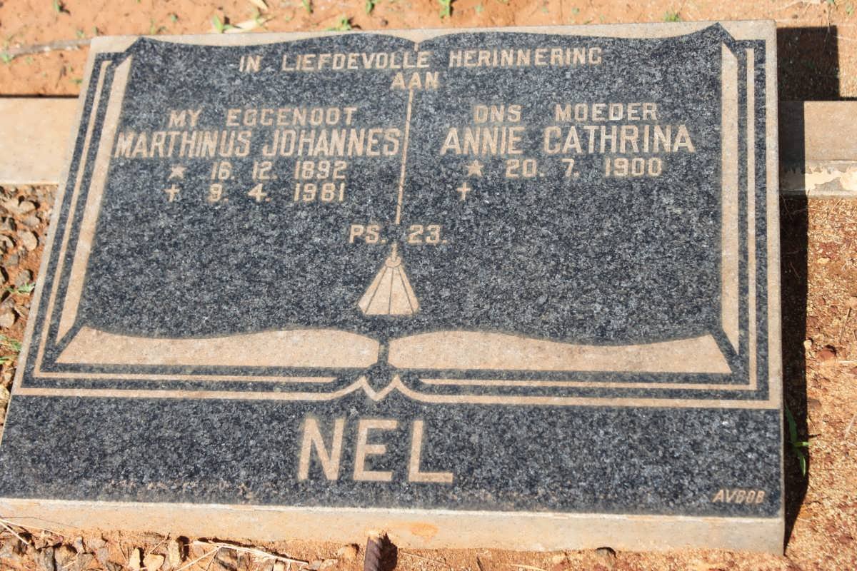 NEL Marthinus Johannes 1892-1981 &amp; Annie Cathrina 1900-