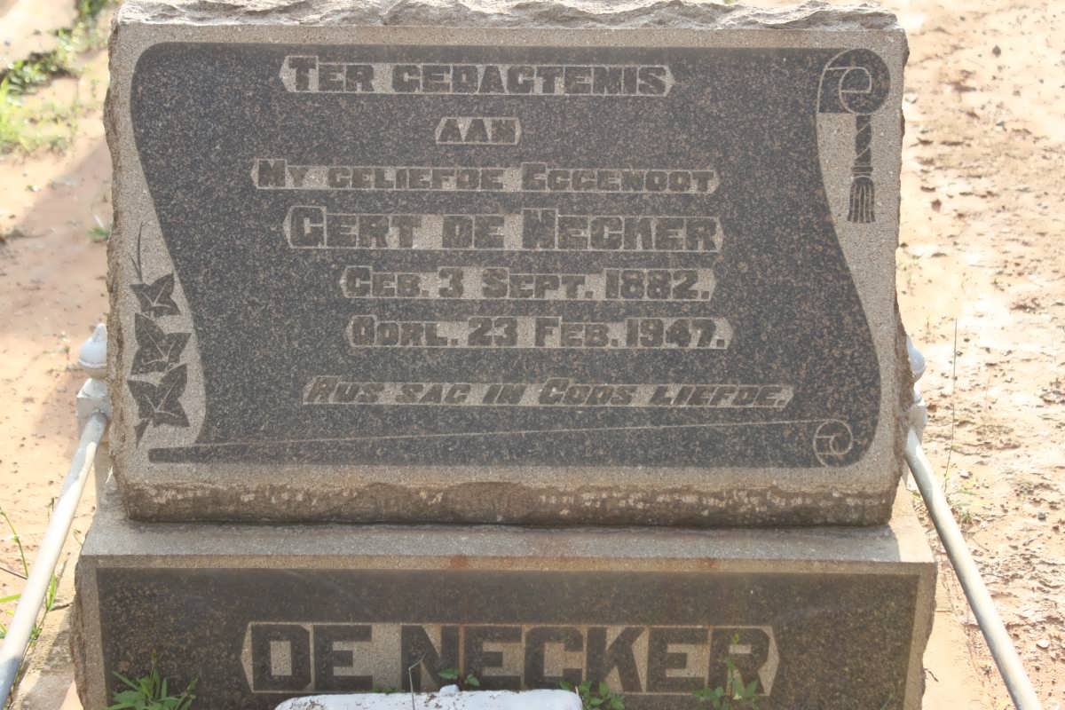 NECKER Gert, de 1882-1947