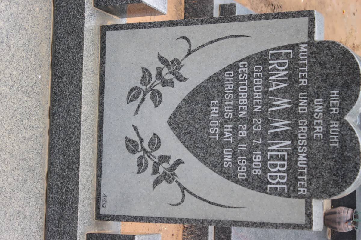 NEBBE Erna M.M. 1906-1990