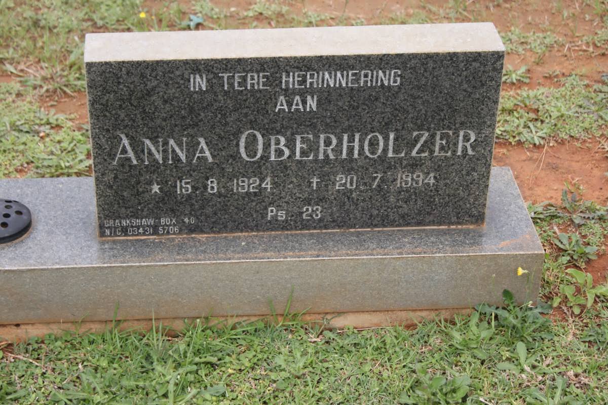 OBERHOLZER Anna 1924-1994