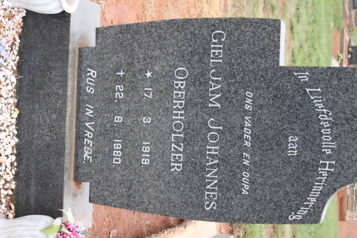 OBERHOLZER Gieljam Johannes 1919-1980