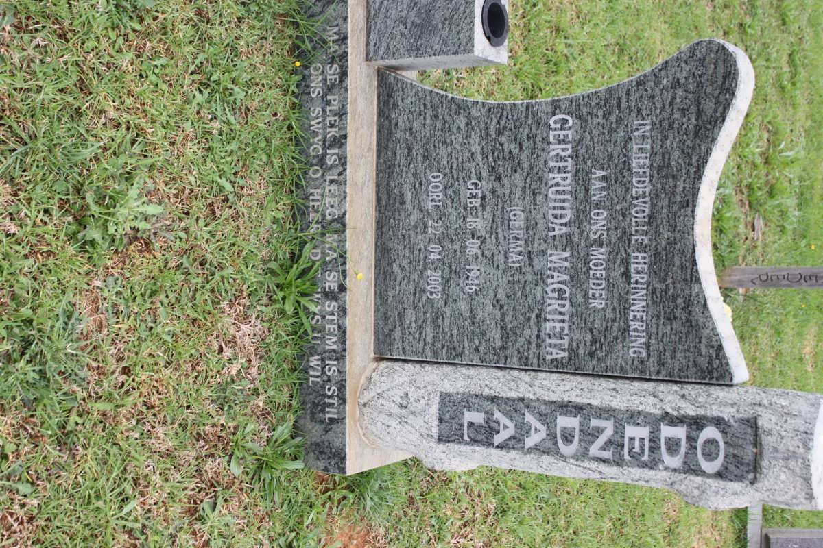 ODENDAAL Gertruida Magrieta 1946-2003