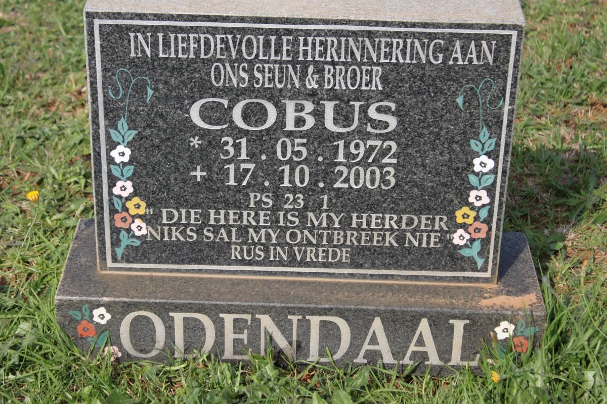 ODENDAAL Cobus 1972-2003