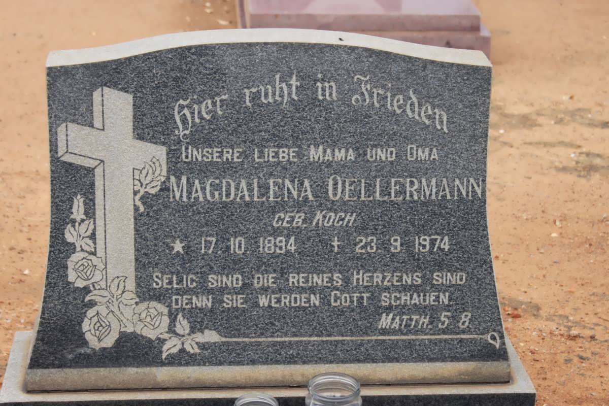 OELLERMANN Magdalena nee KOCH 1894-1974