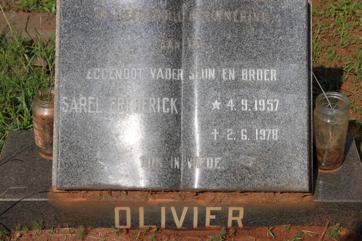OLIVIER Sarel Frederick 1957-1978