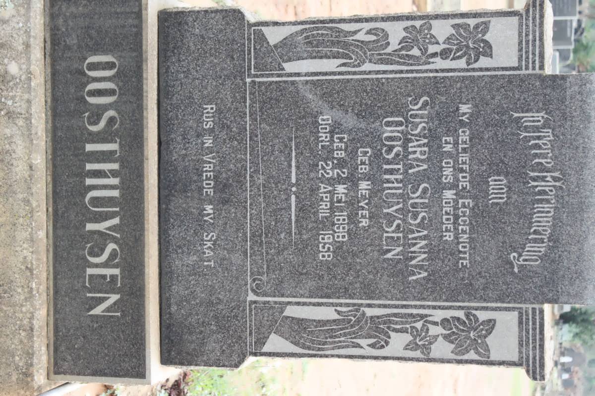 OOSTHUYSEN Susara Susanna nee MEYER 1898-1958