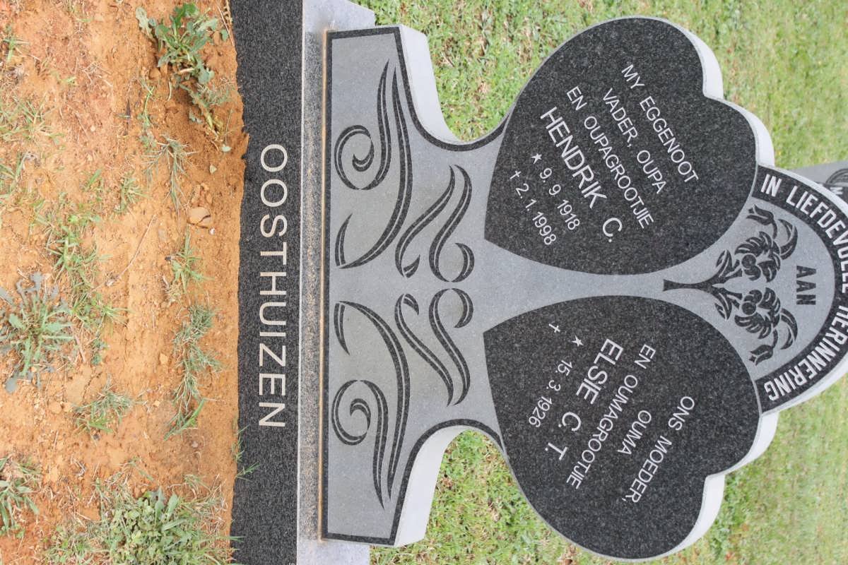 OOSTHUIZEN Hendrik C. 1918-1998 &amp; Elsie C.T. 1926-