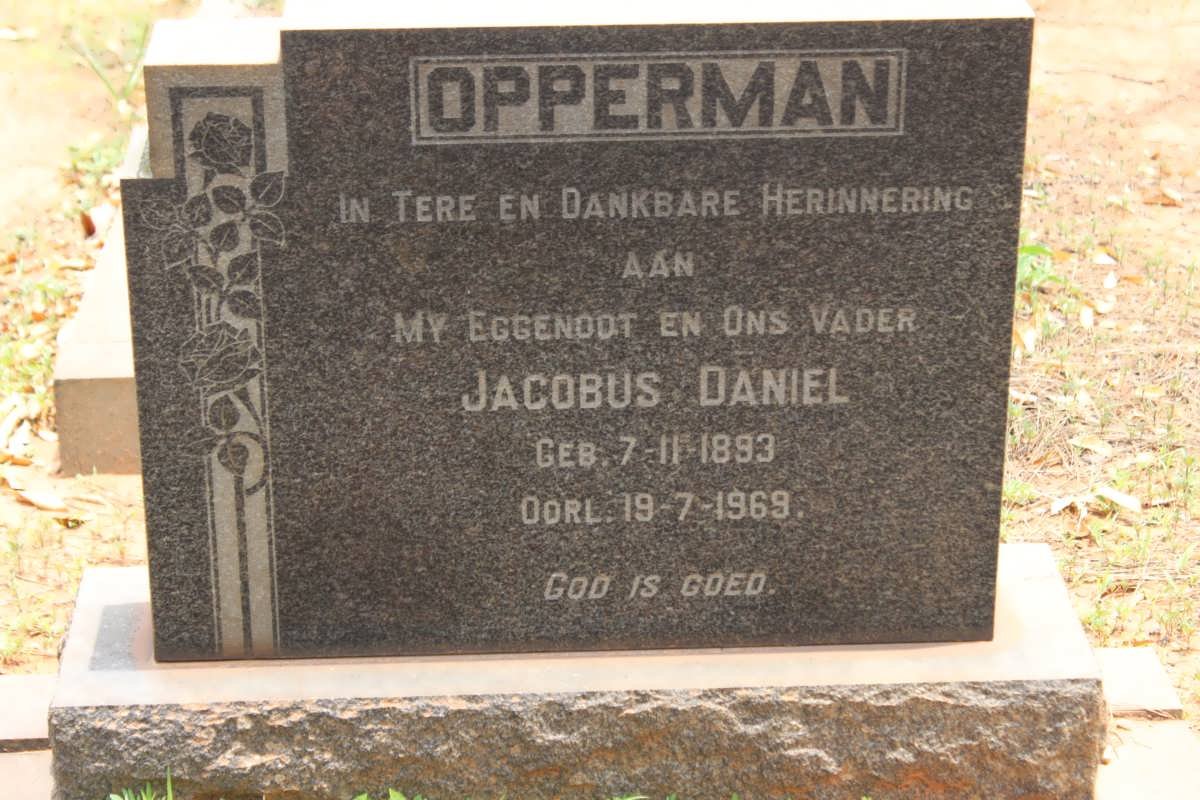 OPPERMAN Jacobus Daniel 1893-1969