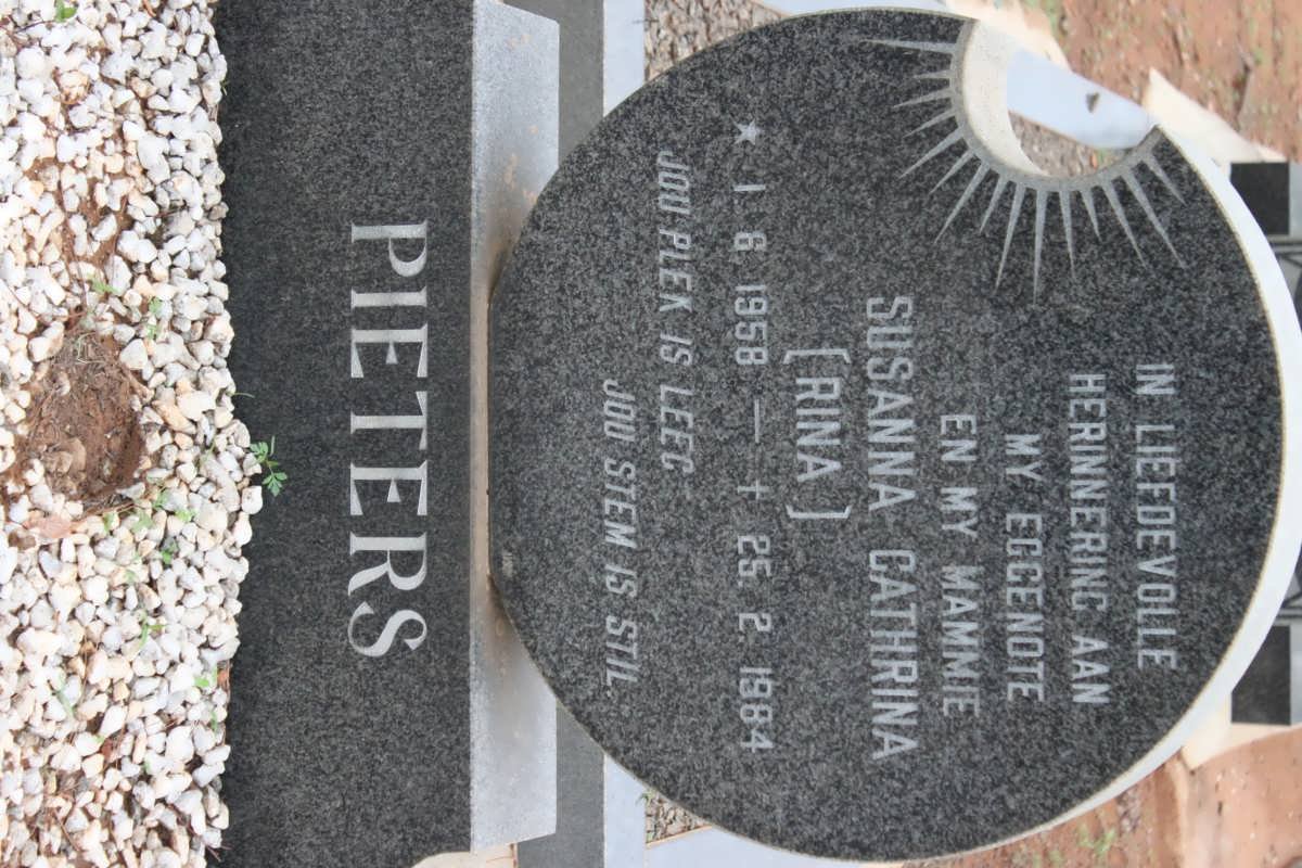 PIETERS Susanna Catharina 1958-1984