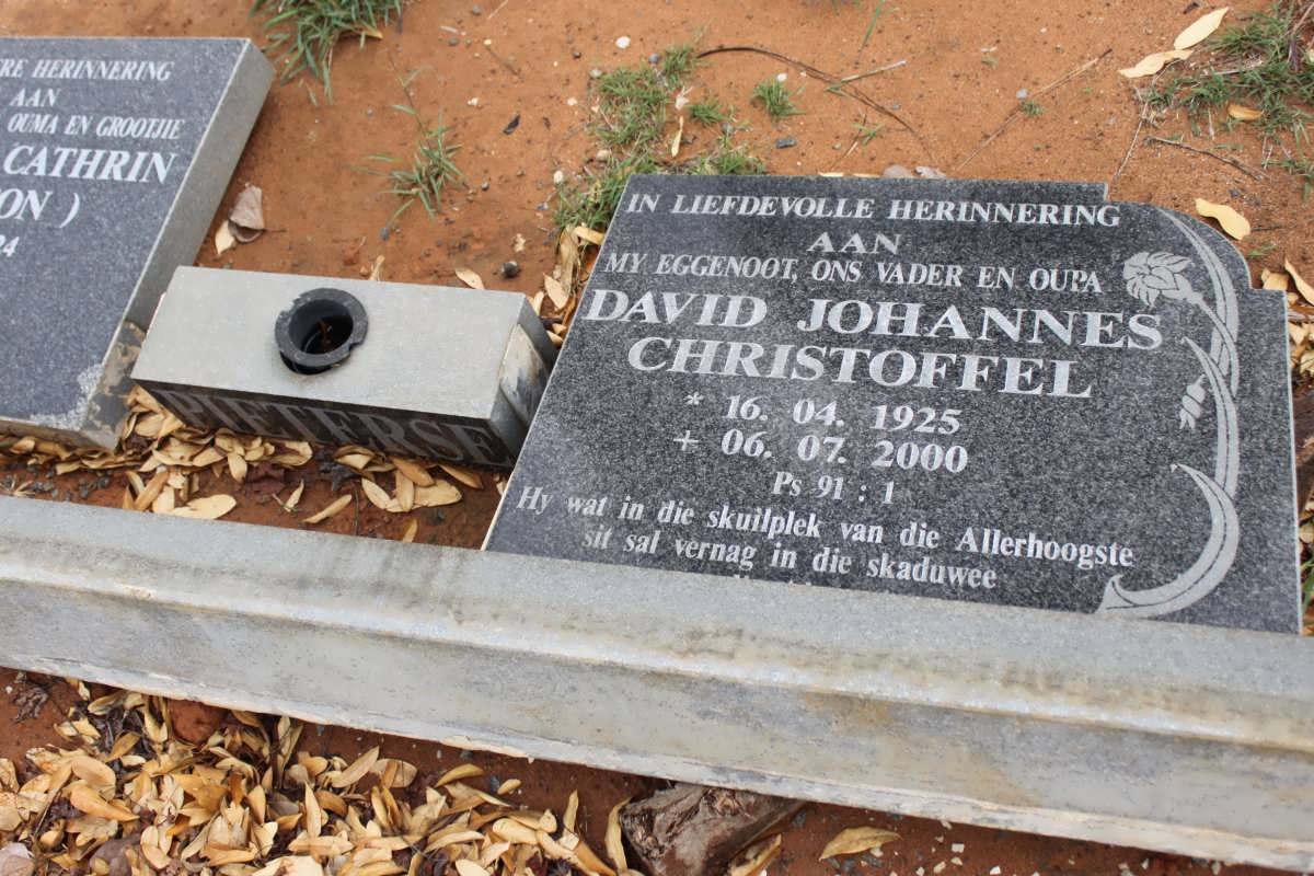 PIETERSE David Johannes Christoffel 1925-2000