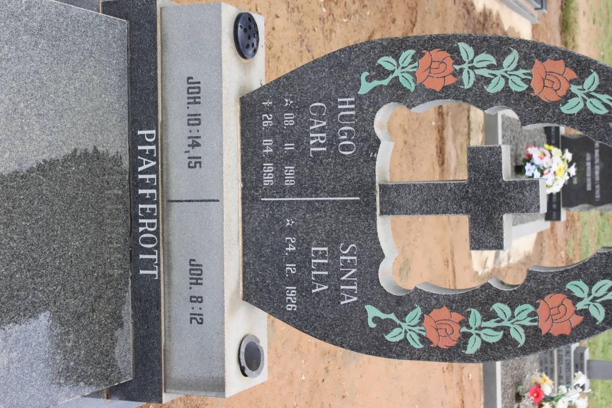 PFAFFEROTT Hugo Carl 1918-1996 &amp; Senta Ella 1926-