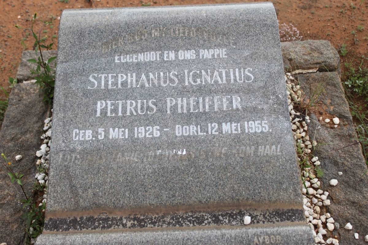 PHEIFFER Stephanus Ignatius Petrus 1926-1955