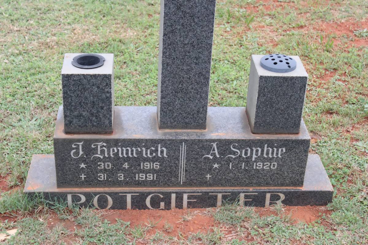 POTGIETER J. Heinrich 1916-1991 &amp; A.Sophie 1920-
